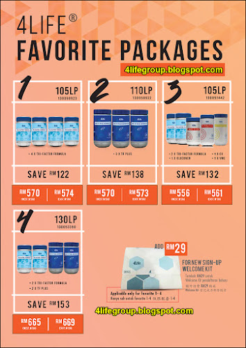 4Life Favorite Packages 1-4 foto 4Life Favorite Packages 1-4